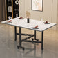 Table à manger rectangulaire moderne extensible pour salle à manger