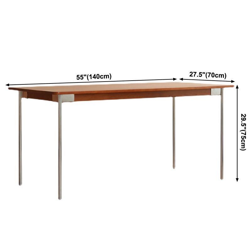 Boxwood Solid Wood Dining Table Metallic 4 Legs Base Rectangle Table for Home Clearhalo ' dining_table' 'Dining Tables & Seating' 'Dining Tables' 'furn' 'furn_dining_table' 'Furniture' 'furniture_dining_table' 'Kitchen & Dining Furniture' 'kitchen&dining_furn' 'kitchen' 'kitchen_dining_table' 1200x1200_7a67cdc1-9d01-4687-8f90-d68f1e9256df