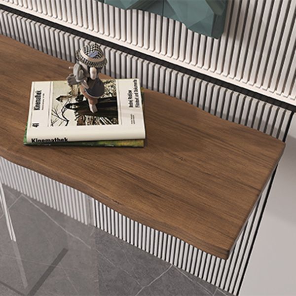 Tabla de consola de madera sólida 31.5 "Mesa de altura rectangular de altura con pierna acrílica