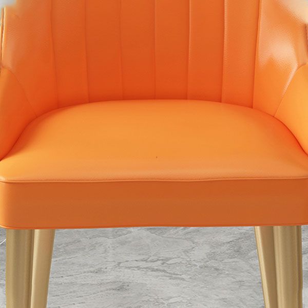 Scandinavian Style Arm Solid Back Dining Side Chair Leather Dining Chair Clearhalo 'Dining Chairs' 'Dining Tables & Seating' 'dining_chair' 'furn' 'furn_dining_chair' 'Furniture' 'furniture_dining_chair' 'Kitchen & Dining Furniture' 1200x1200_7a68b207-79ce-4679-8039-1796dedbd095