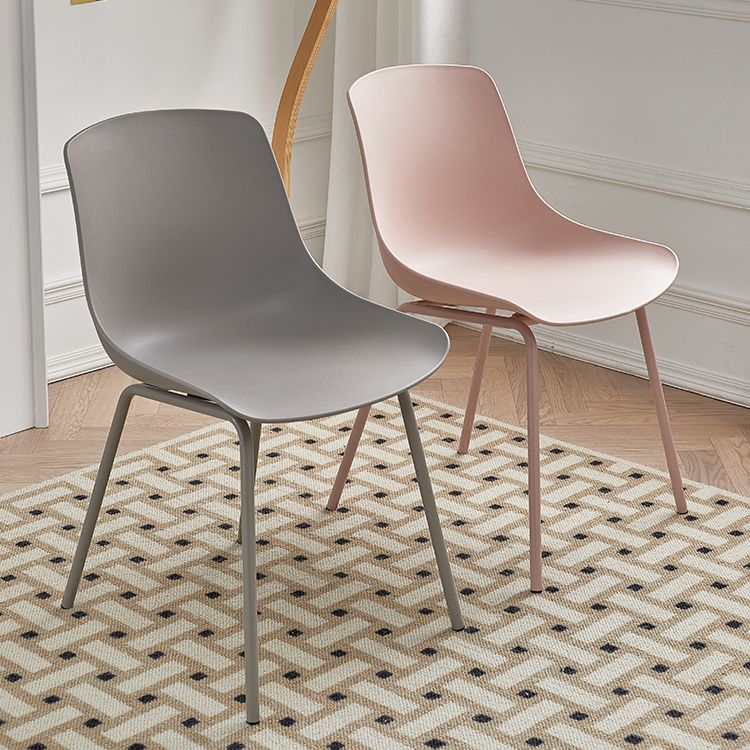 Contemporary Design Plastic Dining Armless Chair Solid Back Chair for Home Clearhalo ' kitchen&dining_furn' 'Dining Chairs' 'Dining Tables & Seating' 'dining_chair' 'Furniture' 'furniture_dining_chair' 'Kitchen & Dining Furniture' 'kitchen' 1200x1200_7a6d0cec-fd68-4170-9c54-1ec3c8c53f1d