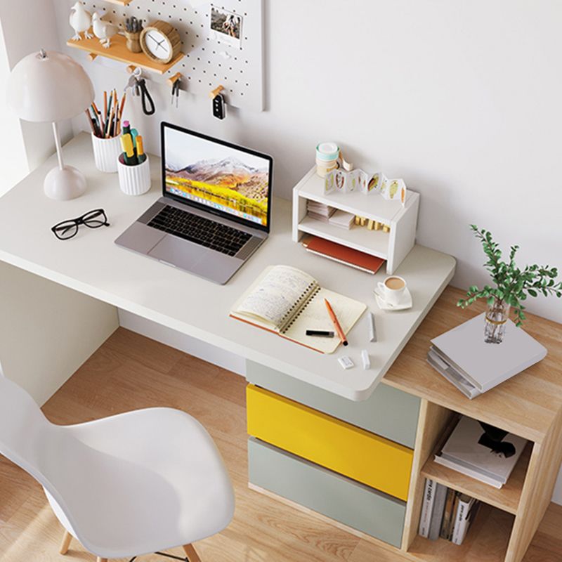 Modern Engineered Wood Office Desk Home Writing Desk with 3-drawer Clearhalo 'furn' 'furn_office_desk' 'Furniture' 'Office Desks' 'Office Furniture' 'office_desk' 1200x1200_7a6d687d-3347-451d-ac39-9991349e9157