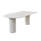 Contemporary Dining Table White Sintered Stone Double Pedestal Desk Clearhalo 'Dining Tables & Seating' 'Dining Tables' 'dining_table' 'furn' 'furn_dining_table' 'Furniture' 'Kitchen & Dining Furniture' 1200x1200_7a6e44d6-3f25-4291-ad3a-74116fa4ace4