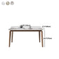 Rectangle Stone Table Modern Standard Height Dining Table with 4 Legs