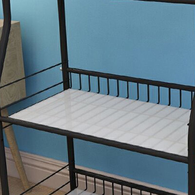 Contemporary Metal Bookcase Standard Open Back Bookshelf with Shelves