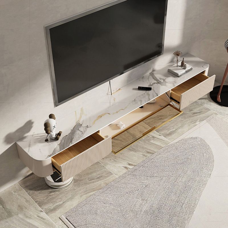 Glam Stone TV Console Floating TV Media Stand with Doors for Living Room Clearhalo 'furn' 'furn_tv_stands_entertainment_centers' 'Furniture' 'Living Room Furniture' 'TV Stands & Entertainment Centers' 'TV Stands & Media Storage Furniture' 'tv_stands_entertainment_centers' 1200x1200_7a71c70b-5ea9-4ce1-a3c6-34014595ad6e