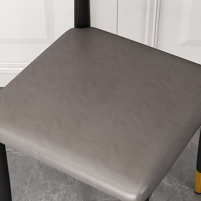 Indoor Open Back Dining Chair Industrial Upholstered Armless Chair