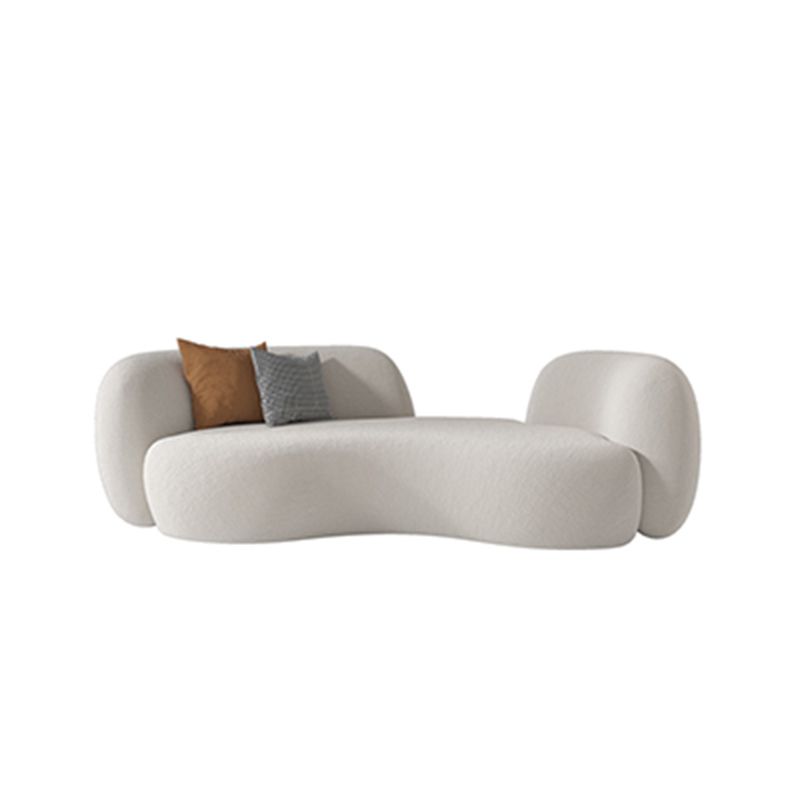 Wool Contemporary Recessed Arm Sofa Curved Sofa for Living Room, Apartment Clearhalo 'furn' 'furn_sofas' 'Furniture' 'Living Room Furniture' 'Sofa' 'sofas' 1200x1200_7a72b1f2-8d3c-43bc-800a-8745c0e1d716