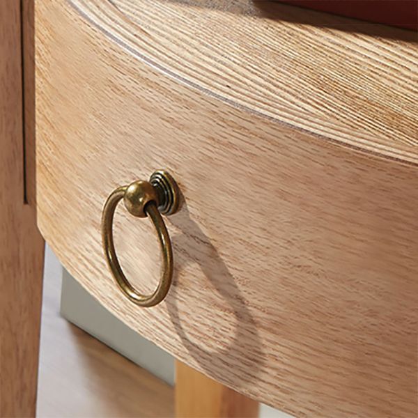 Tavolo da console a 4 gambe moderni di mezza luna moderna di mezza secolo in marrone