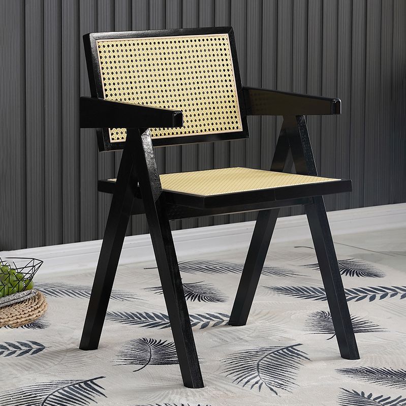 Modern Kitchen Opening Back Dining Arm Chair Solid Wood Dining Arm Chair Clearhalo ' kitchen&dining_furn' 'Dining Chairs' 'Dining Tables & Seating' 'dining_chair' 'furn' 'furn_dining_chair' 'Furniture' 'furniture_dining_chair' 'Kitchen & Dining Furniture' 'kitchen' 1200x1200_7a7402e0-95da-4f15-8d82-3b615b0ec38e