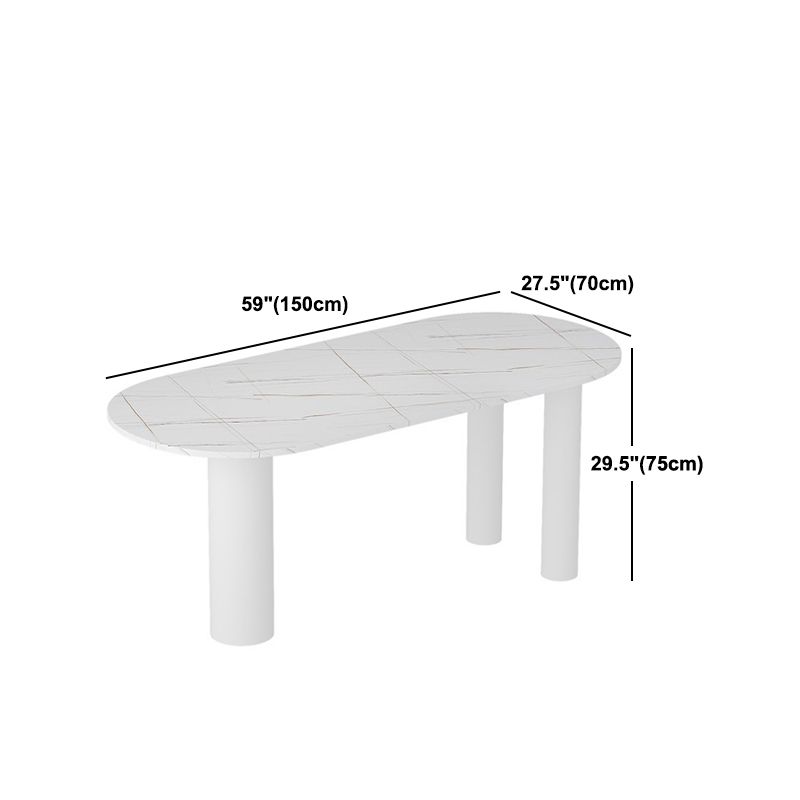 SinteredStone Home Dining Table Modern White Dining Room Table Clearhalo 'Dining Tables & Seating' 'Dining Tables' 'dining_table' 'furn' 'furn_dining_table' 'Furniture' 'Kitchen & Dining Furniture' 1200x1200_7a74f78b-e930-4ad2-bfe7-7f1c7f304581