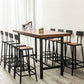 Wood Top Bar Dining Table Traditional Luxury Rectangle Bar Table with Trestle Base Clearhalo 'Bar Furniture' 'Bar Tables' 'bar_tables' 'furn' 'furn_bar_tables' 'Furniture' 'furniture_bar_tables' 'Kitchen & Dining Furniture' 1200x1200_7a75311b-a2b0-4487-81db-4f41593c34a7