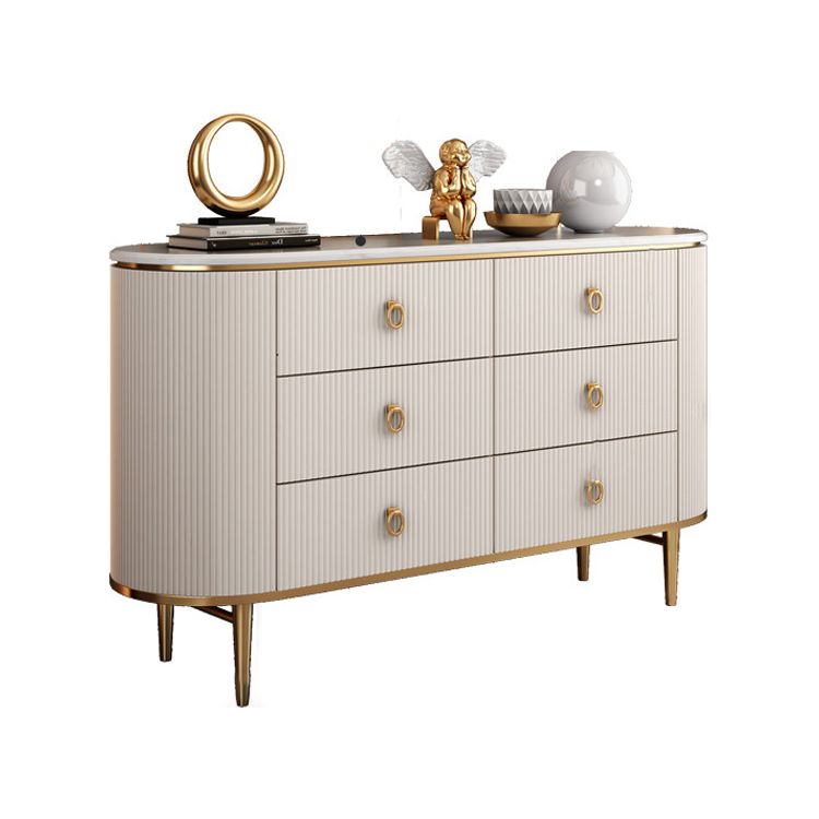 Glam Style Buffet Sideboard with Engineered Wood Drawers and Storage for Dining Room Clearhalo 'buffet_sideboard' 'Buffets & Sideboards' 'Furniture' 'furniture_buffet_sideboard' 'Kitchen & Dining Furniture' 1200x1200_7a75a098-744a-4390-a8ad-77b30bb1e904