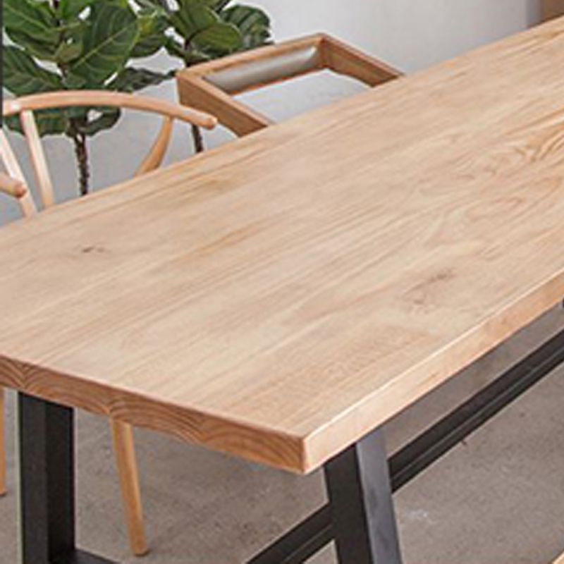 Rectangle Trestle Dining Table Modern Wood Table for Milk Tea Shop Clearhalo 'Dining Tables & Seating' 'Dining Tables' 'dining_table' 'furn' 'furn_dining_table' 'Furniture' 'Kitchen & Dining Furniture' 1200x1200_7a772ad2-e5d1-4614-891e-3e9e9a56106c