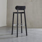 Wood Dining Stools Contemporary Armless Bar Stools with Footrest