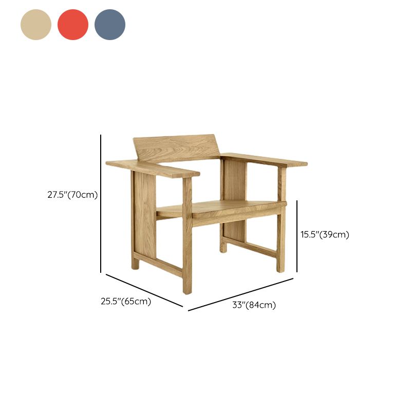 Modern Arm Chair Solid Wood Open Back Guest Chair for Dining Room