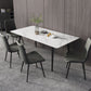 Modern Dinette Set with Solid Back Chairs 1/4/5/6/7 Pcs Stone Top Dining Table Set Clearhalo 'Dining Room Sets' 'Dining Tables & Seating' 'dining_room_set' 'furn' 'furn_dining_room_set' 'Furniture' 'Kitchen & Dining Furniture' 1200x1200_7a7a16de-e0f7-4180-8e90-93d9d2413ad8