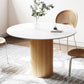 Glam Round Table Sintered Stone Table with Wooden Legs for Home Clearhalo 'Dining Tables & Seating' 'Dining Tables' 'dining_table' 'furn' 'furn_dining_table' 'Furniture' 'Kitchen & Dining Furniture' 1200x1200_7a7b02c3-6ce3-4085-b9e6-7d156a34ee83