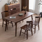 Contemporary Walnut Rectangle Dining Table Dining Room Kitchen Table