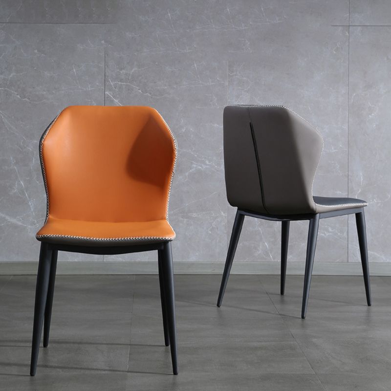 Contemporary Home Upholstered Side Chair Metallic Finish Wingback Dining Chair Clearhalo 'Dining Chairs' 'Dining Tables & Seating' 'dining_chair' 'furn' 'furn_dining_chair' 'Furniture' 'furniture_dining_chair' 'Kitchen & Dining Furniture' 1200x1200_7a7d0d23-5074-44e9-bd8f-18352d8fed5e