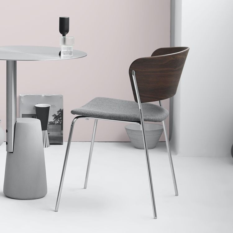 Modern Chair Dining Armless Open Back Chair for Kitchen with Metal Legs Clearhalo 'Dining Chairs' 'Dining Tables & Seating' 'dining_chair' 'furn' 'furn_dining_chair' 'Furniture' 'furniture_dining_chair' 'Kitchen & Dining Furniture' 1200x1200_7a7e3a79-e168-4b3b-82cf-49942374e964