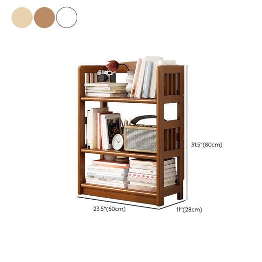 Scandinavische stijl Open Back Bookshelf Standaard houten boekenkast voor studieruimte