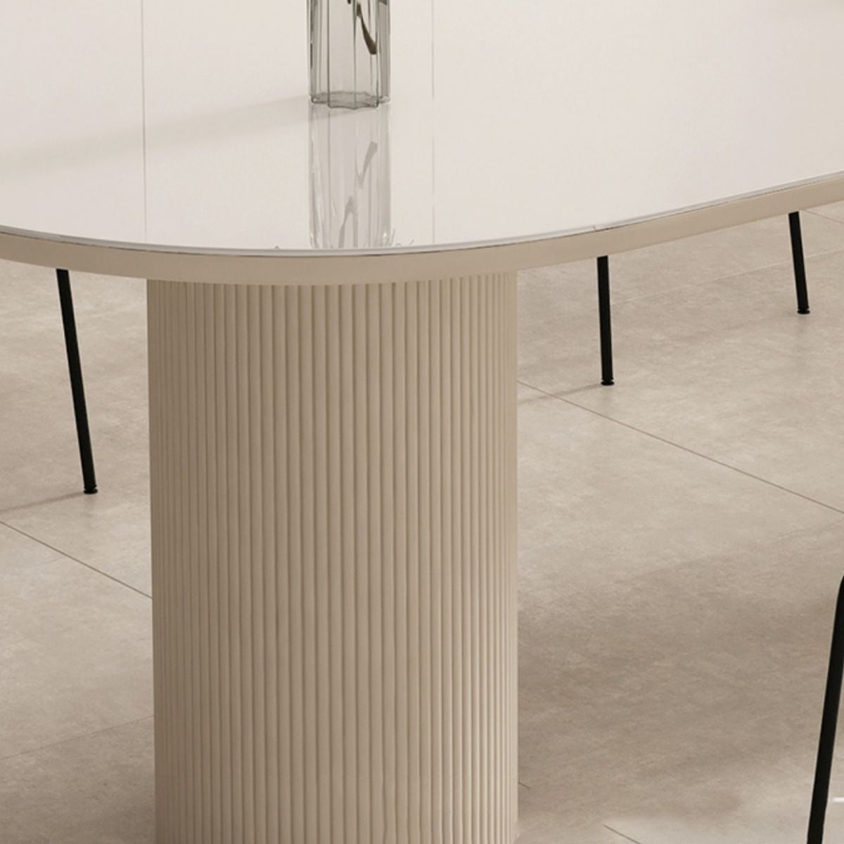 Glam -stijl rechthoekige tafel ingesteld 1/2/4/5/6 stukken eetgelegenheid voor thuisgebruik