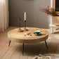 Mesa de centro de madera envejecida de madera clara del país francés para la sala de estar
