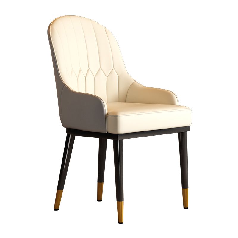 Scandinavian Style Metal Dining Chair Cushioned Dining Room Arm Single Chair Clearhalo ' kitchen&dining_furn' 'Dining Chairs' 'Dining Tables & Seating' 'dining_chair' 'furn' 'furn_dining_chair' 'Furniture' 'furniture_dining_chair' 'Kitchen & Dining Furniture' 'kitchen' 1200x1200_7a819e3f-941e-4459-939b-17fbededeef1