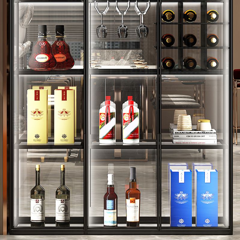 Armadio in metallo in metallo contemporaneo porte in vetro armadio per sala da pranzo