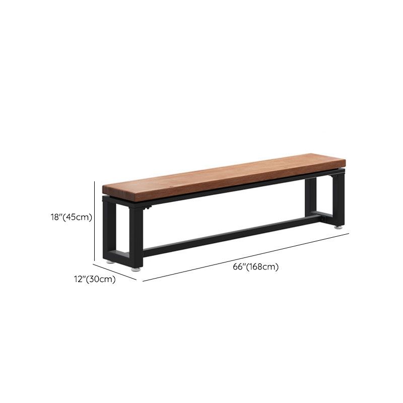 Mid-Century Modern Solid Wood Bench Rectangle Seating Bench with Legs Clearhalo 'Benches' 'Chairs & Seating' 'furn' 'furn_benches' 'Furniture' 'Living Room Furniture' 1200x1200_7a837221-c994-40fa-9a35-963989a8ddf2