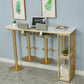 2/3 Pieces Oval Glam Bar Stool and Table Set for Dining Room