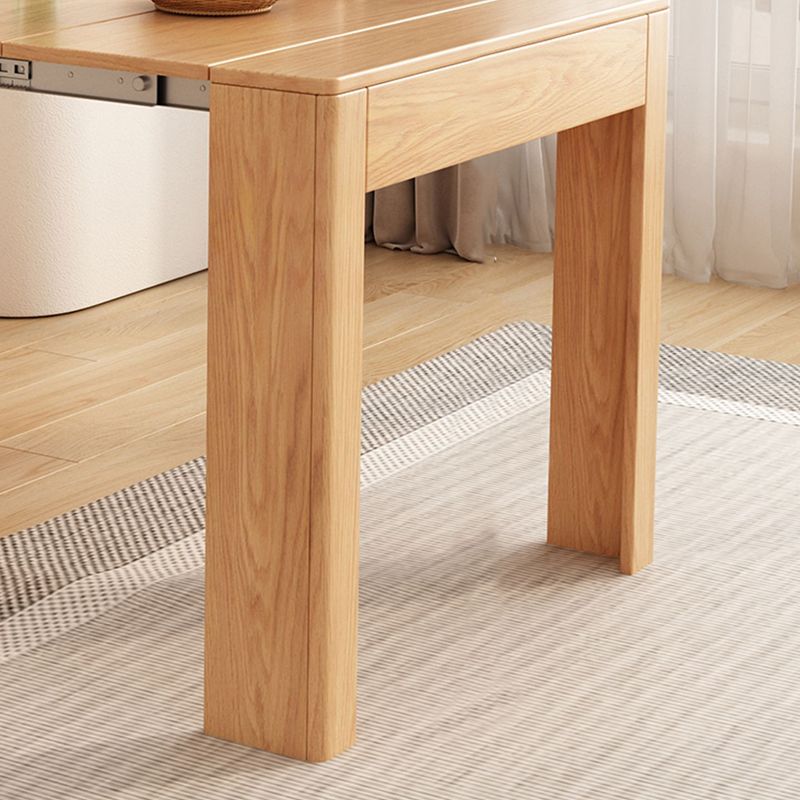 Adjustable Dining Table Wooden Dining Table with Storage for Dining Room