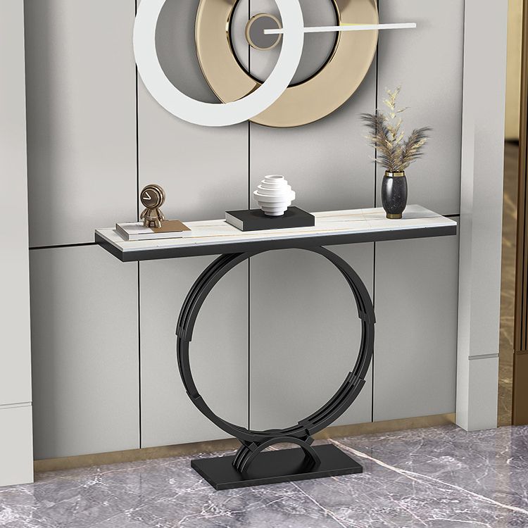 11.81" W Glam Rectangle Console Accent Table Antique Finish Console Sofa Table