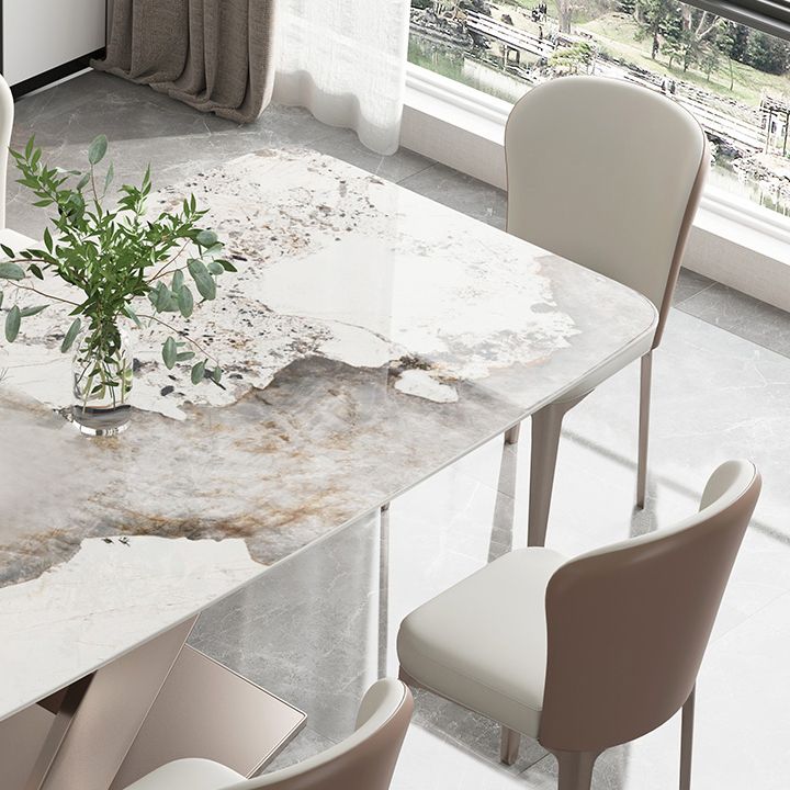 Traditional Luxury Dining Table Single Pedestal Base Rectangle Table for Home Clearhalo ' dining_table' 'Dining Tables & Seating' 'Dining Tables' 'furn' 'furn_dining_table' 'Furniture' 'furniture_dining_table' 'Kitchen & Dining Furniture' 'kitchen&dining_furn' 'kitchen' 'kitchen_dining_table' 1200x1200_7a85123e-dc7f-48ff-ade0-60bb619b4bca