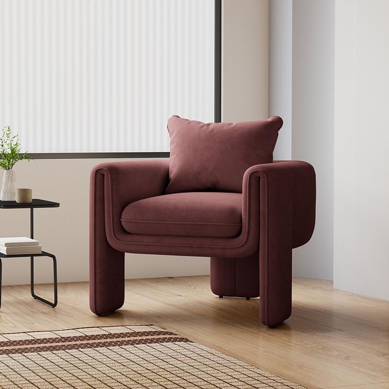 Modern Living Room Accent Armchair Round Arms Sled Arm Chair Clearhalo 'Accent Chairs' 'accent_chairs' 'Chairs & Seating' 'furn' 'furn_accent_chairs' 'Furniture' 'Living Room Furniture' 1200x1200_7a858961-e327-40d9-a3b1-e2e3b9f68e02
