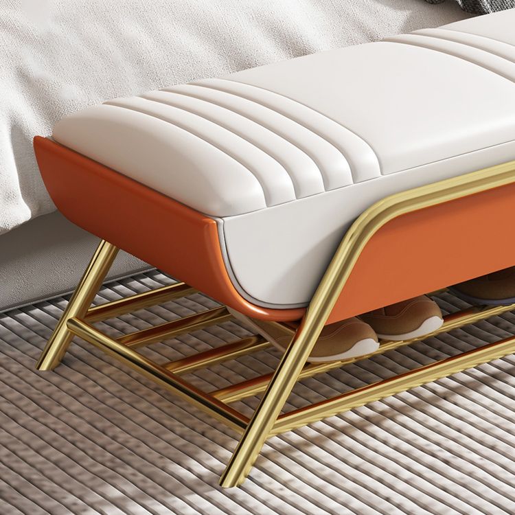 Glam Faux Leather Bench Flip Top Solid Color Bench for Living Room Clearhalo 'Benches' 'Chairs & Seating' 'furn' 'furn_benches' 'Furniture' 'Living Room Furniture' 1200x1200_7a85af33-53e9-402d-8e8a-5cd890004bdf