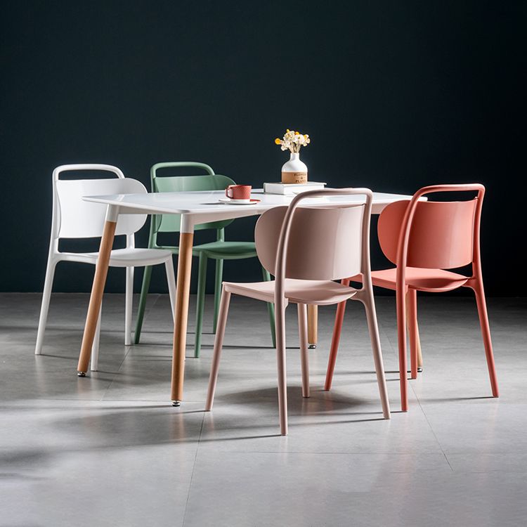 Contemporary Plastic Dining Armless Chair Open Back Dining Side Chair for Kitchen Clearhalo ' kitchen&dining_furn' 'Dining Chairs' 'Dining Tables & Seating' 'dining_chair' 'furn' 'furn_dining_chair' 'Furniture' 'furniture_dining_chair' 'Kitchen & Dining Furniture' 'kitchen' 1200x1200_7a85dd6e-1b6c-4ec9-b16a-0420121b341e