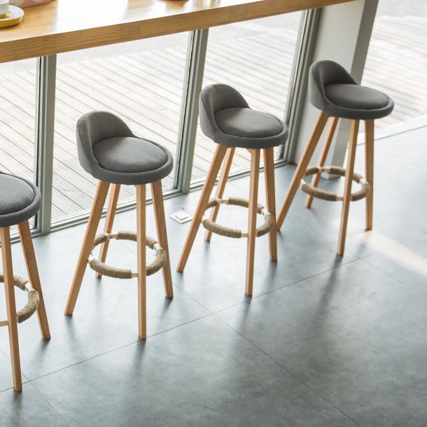 Modern Backrest Rotatable Counter Stool Wood Household Bar Wood with Cushion Clearhalo 'Bar Furniture' 'Bar Stools' 'bar_stools' 'furn' 'furn_bar_stools' 'furniture_bar_stools' 'Kitchen & Dining Furniture' 'kitchen&dining_furn' 'kitchen' 'kitchen_furn' Furniture' 1200x1200_7a865e33-08bc-4d52-85d4-fe2c3969abcc
