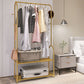 Contemporary Metal Coat Hanger Free Standing Coat Rack with Shelves Shelving Clearhalo 'Entry & Mudroom Furniture' 'furn' 'furn_hall_tree_coat_racks' 'Furniture' 'Hall Trees & Coat Racks' 'hall_tree_coat_racks' 1200x1200_7a86bd1a-893d-4a48-9ec8-5686481f1972