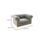 Modern Flared Arm Settee Stationary Solid Color Sofa for Living Room