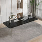 Modern Rectangle Dining Table Sintered Stone Dining Table with Clear Acrylic Double Pedestal Clearhalo ' dining_table' 'Dining Tables & Seating' 'Dining Tables' 'furn' 'furn_dining_table' 'Furniture' 'furniture_dining_table' 'Kitchen & Dining Furniture' 'kitchen&dining_furn' 'kitchen' 'kitchen_dining_table' 1200x1200_7a88869a-7f99-4a51-8ce1-84792575589e