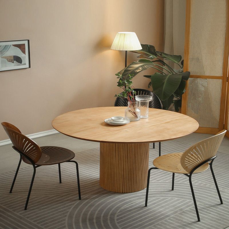 1/2/3/4 Pcs Wood Modern Dining Room Set with Round Table and Metal Chairs Dinette Set Clearhalo 'Dining Room Sets' 'Dining Tables & Seating' 'dining_room_set' 'furn' 'furn_dining_room_set' 'Furniture' 'furniture_dining_room_set' 'Kitchen & Dining Furniture' 'kitchen&dining_furn' 'kitchen' 1200x1200_7a88be55-e60b-4a1a-88de-bc8cc42e9edf