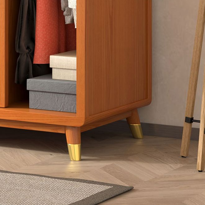 Moderno telaio in legno massiccio di guardaroba porte scorrevoli con gambe