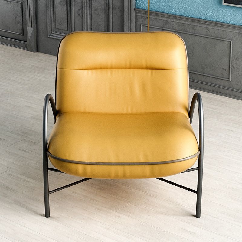 Contemporary Accent Armchair Modern Upholstered Accent Chair in Yellow Clearhalo 'Accent Chairs' 'accent_chairs' 'Chairs & Seating' 'furn' 'furn_accent_chairs' 'Furniture' 'Living Room Furniture' 1200x1200_7a89cc10-e74f-4d1d-901c-e053a508c33a