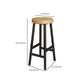 Backless Solid Wood Bar Stool Contemporary Natural Stool with Metal Legs Clearhalo 'Bar Furniture' 'Bar Stools' 'bar_stools' 'furn' 'furn_bar_stools' 'Furniture' 'Kitchen & Dining Furniture' 1200x1200_7a8a17e4-8f6e-417c-becc-92b95c1c2d1b