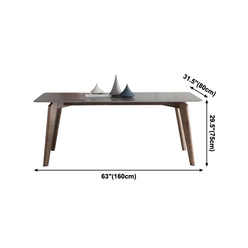 Mid-Century Gray Sintered Stone Table Rectangle Standard Dining Table for Kitchen Clearhalo ' dining_table' 'Dining Tables & Seating' 'Dining Tables' 'furn' 'furn_dining_table' 'Furniture' 'furniture_dining_table' 'Kitchen & Dining Furniture' 'kitchen&dining_furn' 'kitchen' 'kitchen_dining_table' 1200x1200_7a8da763-355e-406d-8c85-f488bd176d35