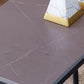 Contemporary Rectangle Bar Dining Table Stone Top and Iron Base  Bar Table