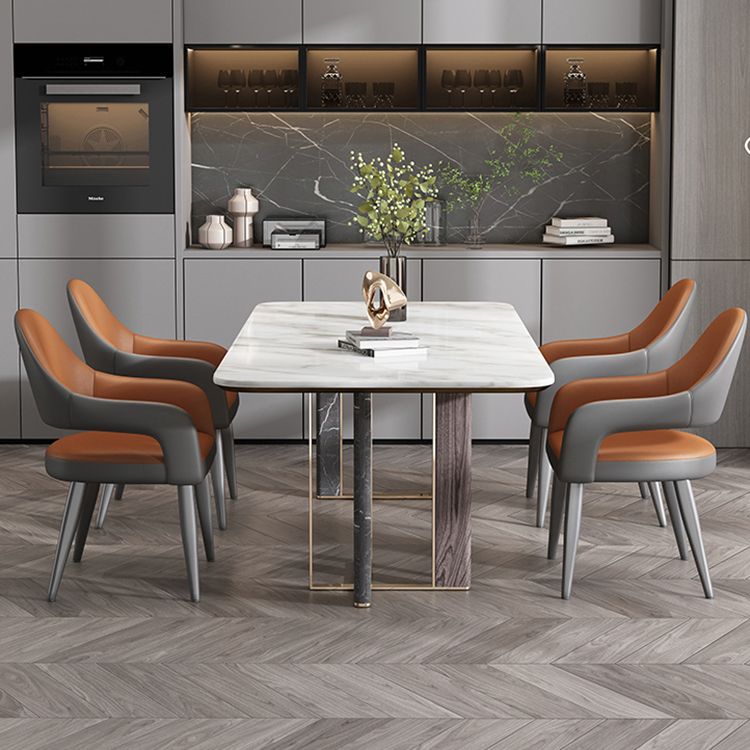 Noordse stijl metalen stoel open rug dineerstoel voor eetkamer