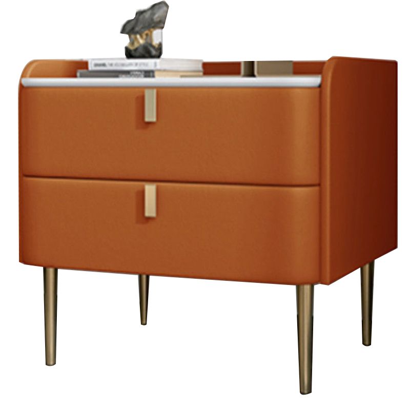 Les jambes de chevet de lit en pierre incluent la table de nuit avec 2 tiroirs